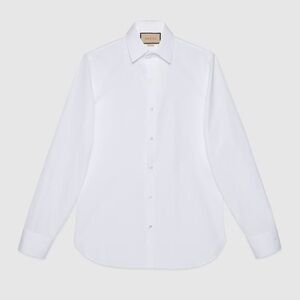 GUCCI Men’s Cotton White Button Down Shirt - 40 / 15 3/4